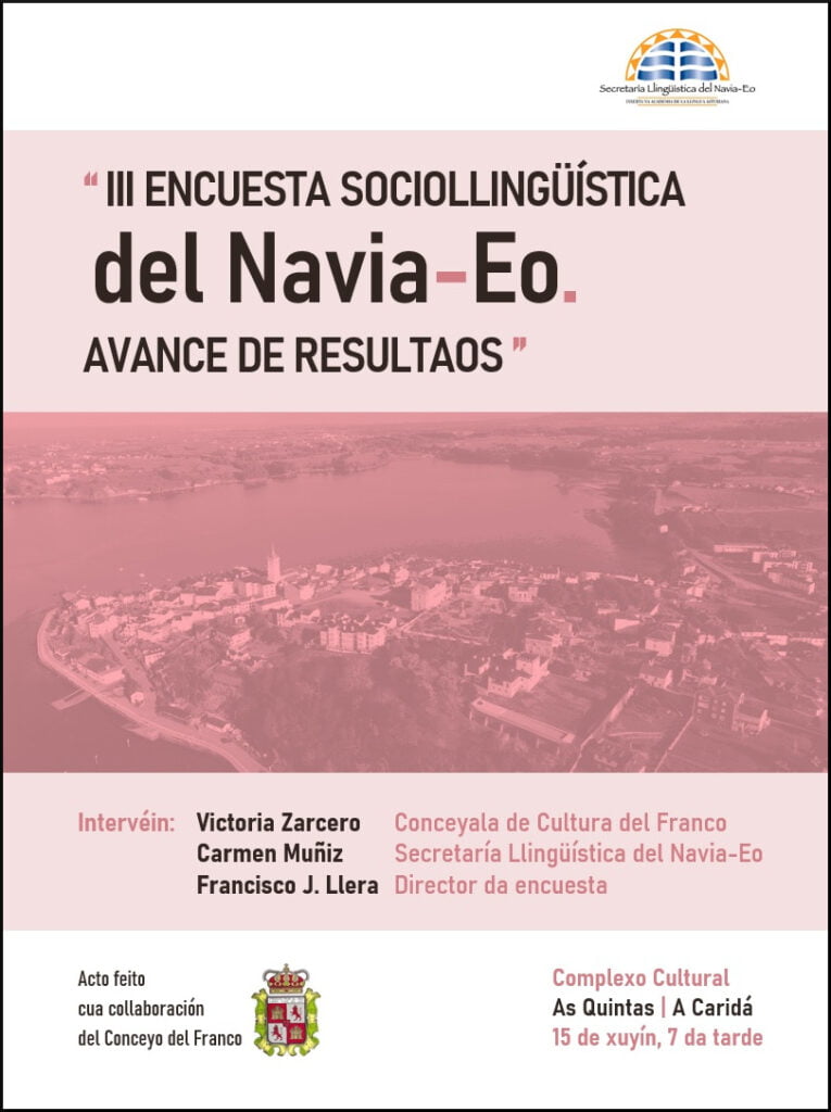 Presentación na Caridá del Avance de Resultaos da  III Encuesta Sociollingüística del Navia-Eo