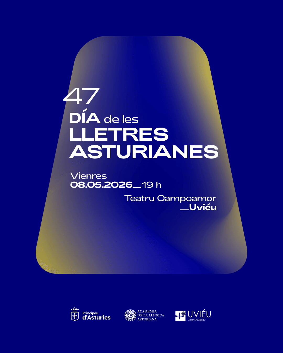 Cartel del 47 Día de les Lletres Asturianes (2026)